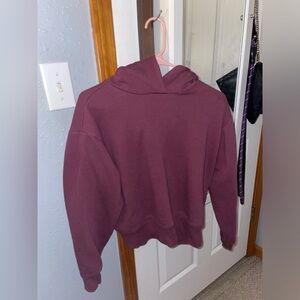 Maroon Colored Crewneck/Crop-Top